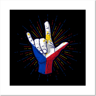 I Love You Philippines Hand Gesture Cute Gift Women Men Posters and Art